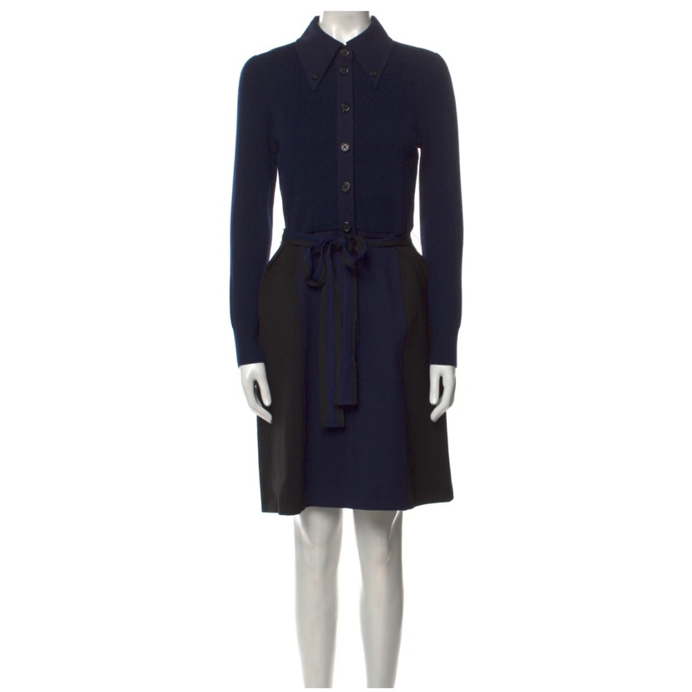 Marc Jacobs Merino Wool Knit Color Blocked Dress